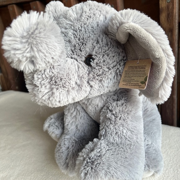 Aurora Large Gray Elephant Plush – 14” – New with Tag - Picture 1 of 5